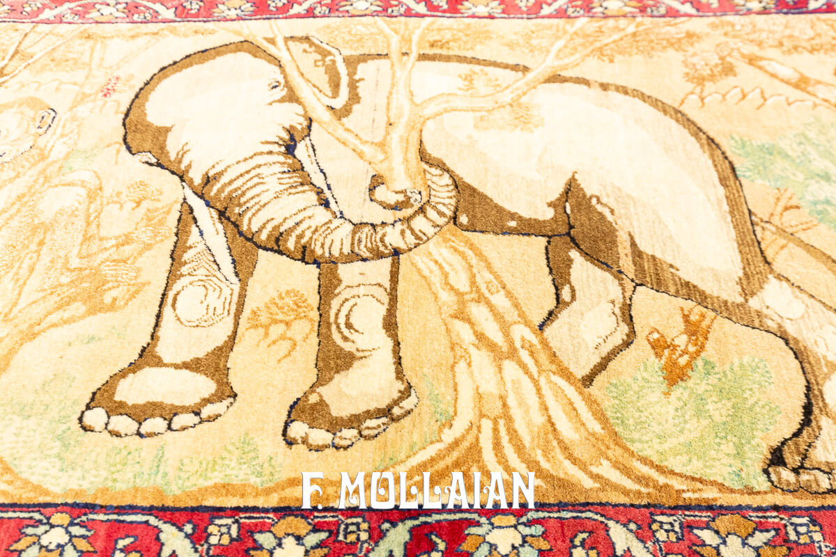 Tapis Kerman Ravar Pictural Forme spéciale n°:705944